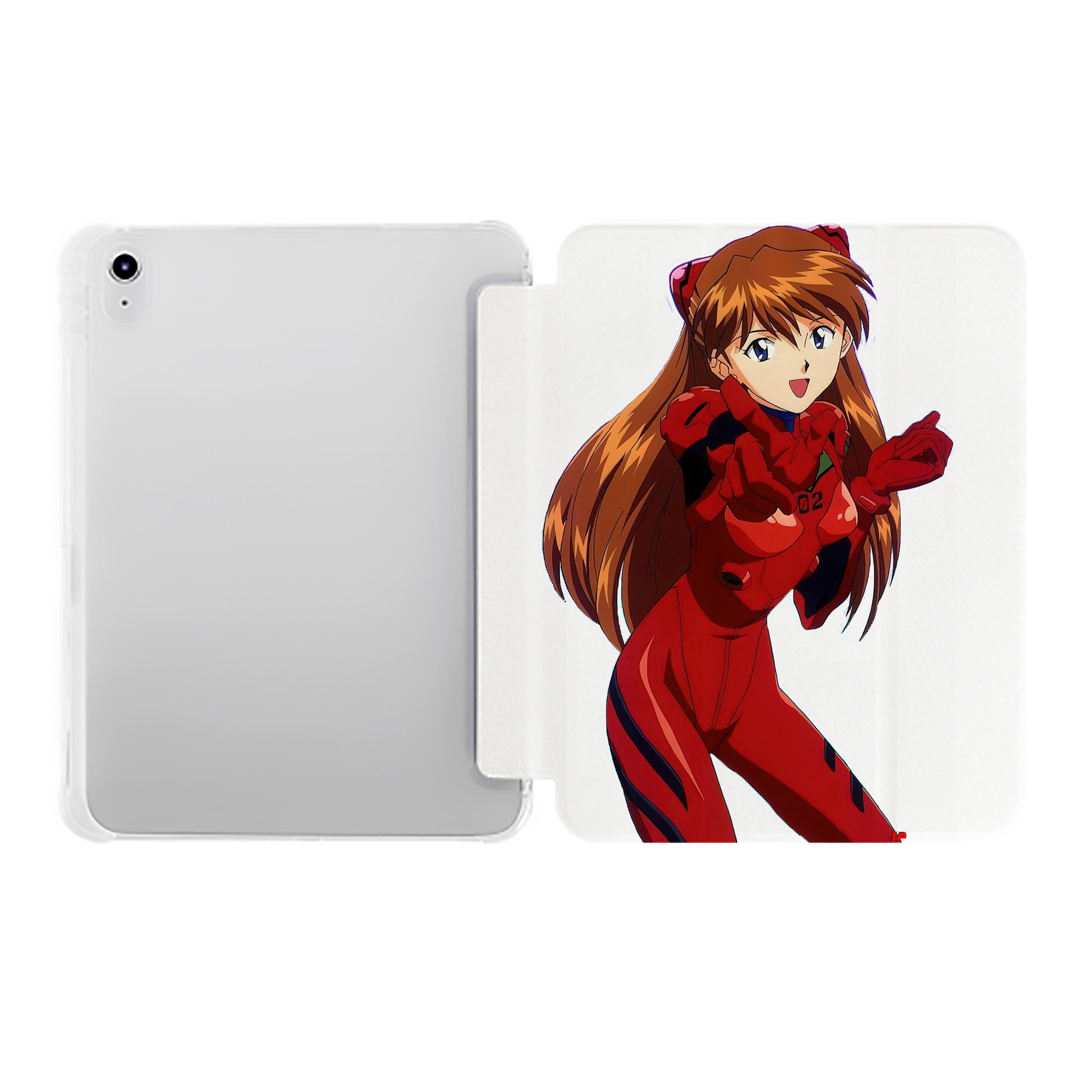 （画像用） EVA 新世紀エヴァンゲリオン IPad ケース ペン収納付き 三つ折りスタンド PUレザー×シリコン 対応機種9.5/10.5/10.9インチ